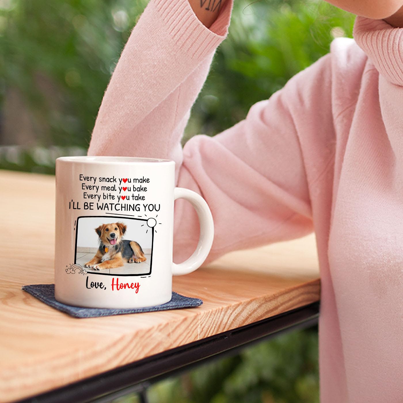 Personalized Dogs Name Photo For Dog Dad Mom | Ceramic Coffee Mug | Father's Day Gift | Stylish Printed Design | Tea & Coffee Cup | 11oz