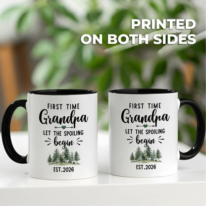 for Grandpa | Ceramic Coffee Mug | Father's Day Gift | Stylish Printed Design | Tea & Coffee Cup | 11oz | Black Two-Tone Design