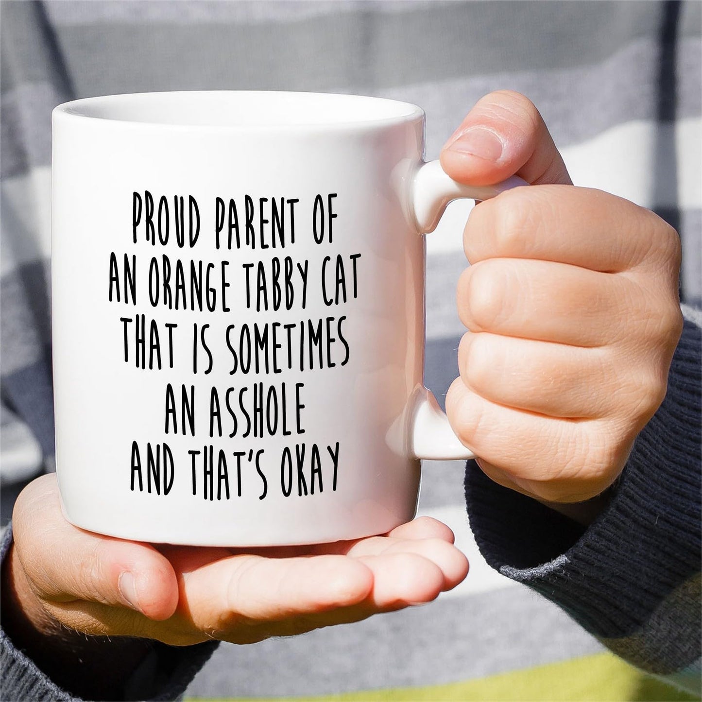 Funny Orange Tabby Cat | Ceramic Coffee Mug | Father's Day Gift | Stylish Printed Design | Tea & Coffee Cup | 11oz