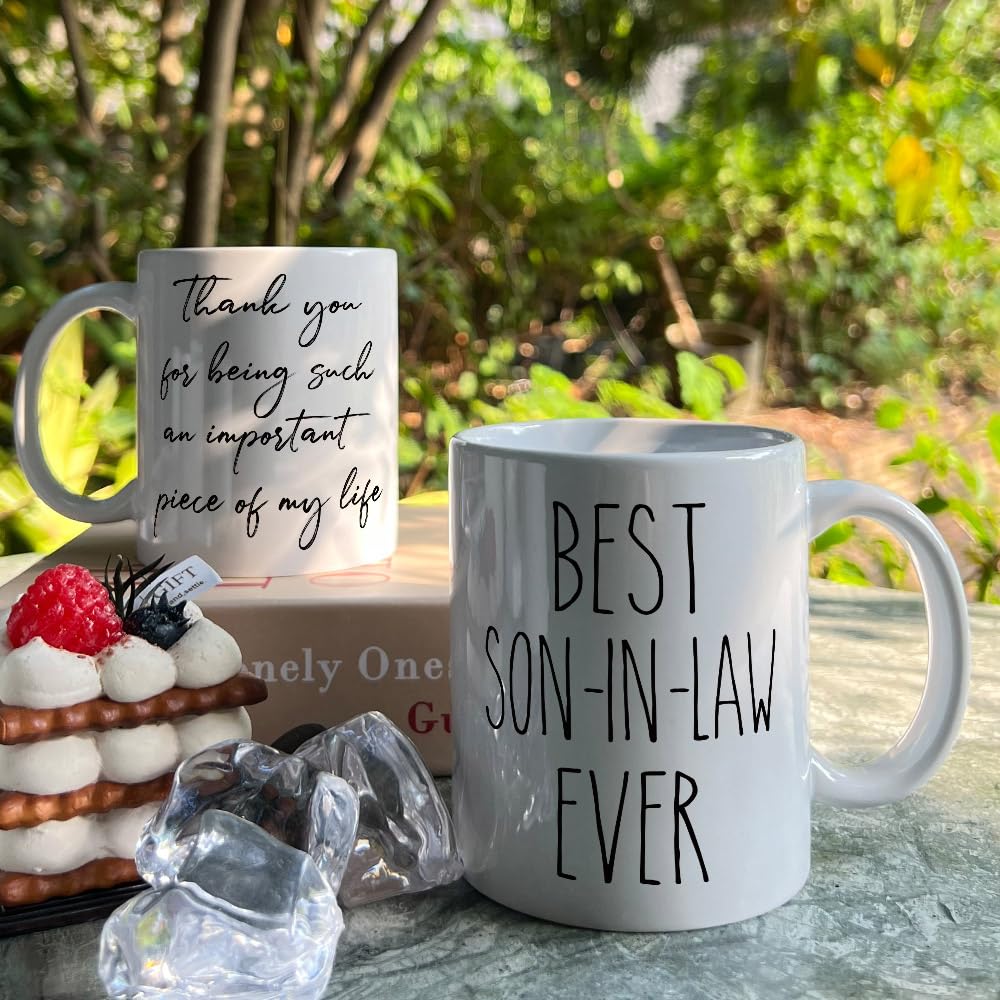 Inspirational for Son in Law | Ceramic Coffee Mug | Father's Day Gift | Stylish Printed Design | Tea & Coffee Cup | 11oz