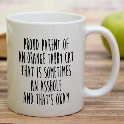 Funny Orange Tabby Cat | Ceramic Coffee Mug | Father's Day Gift | Stylish Printed Design | Tea & Coffee Cup | 11oz