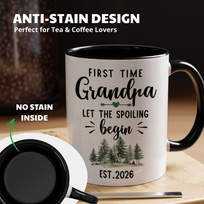 for Grandpa | Ceramic Coffee Mug | Father's Day Gift | Stylish Printed Design | Tea & Coffee Cup | 11oz | Black Two-Tone Design