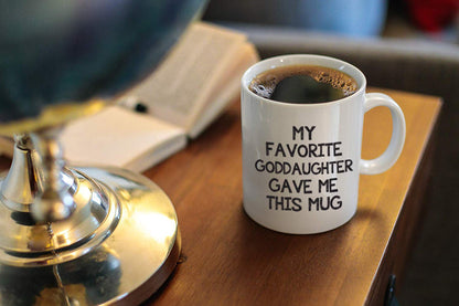 Godfather Godmother | Ceramic Coffee Mug | Father's Day Gift | Stylish Printed Design | Tea & Coffee Cup | 11oz