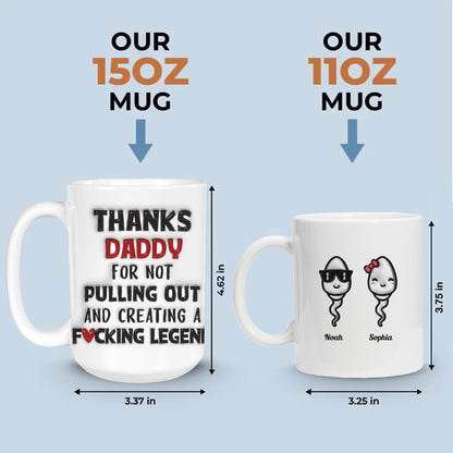 Funny | Ceramic Coffee Mug | Father's Day Gift | Stylish Printed Design | Tea & Coffee Cup | 11oz | Black Two-Tone Design