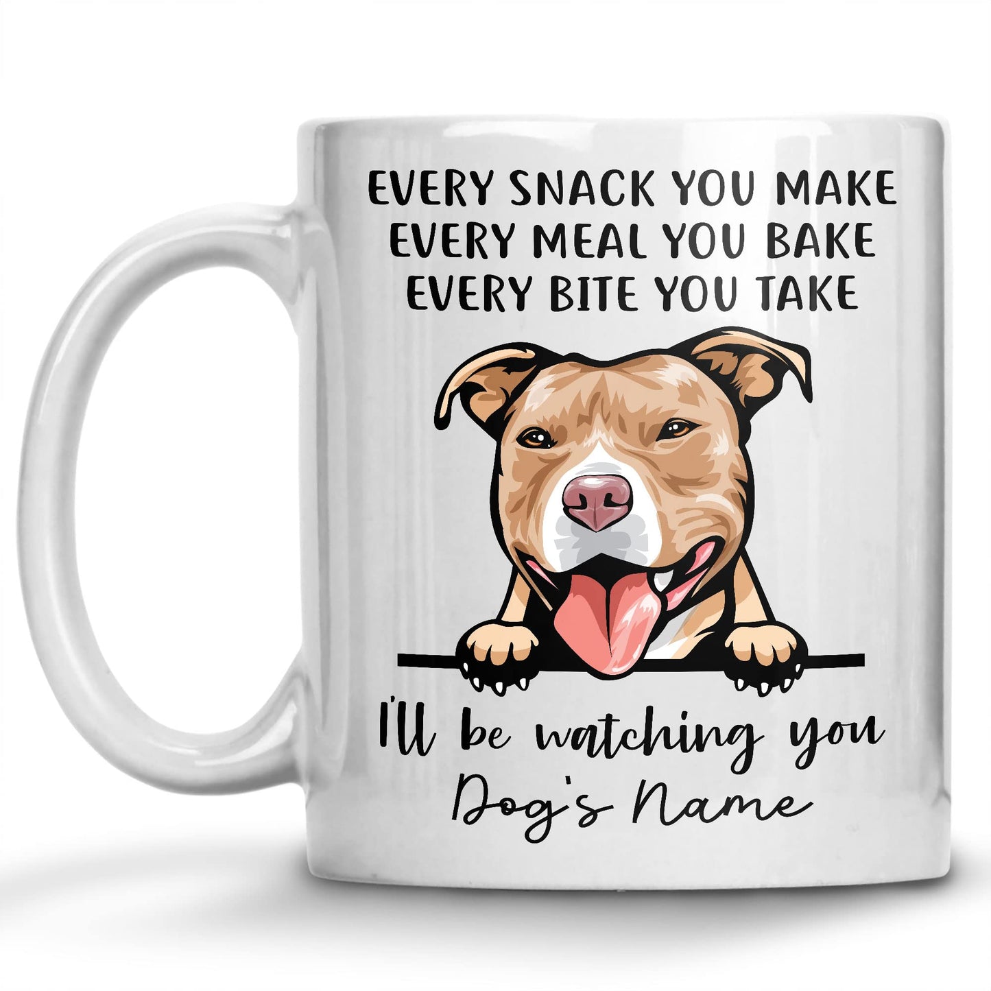 Personalized Red Nose American Pit Bull | Ceramic Coffee Mug | Father's Day Gift | Stylish Printed Design | Tea & Coffee Cup | 11oz