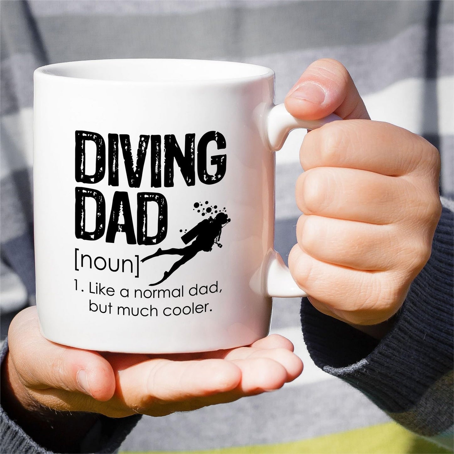 Funny Scuba Diving Dad | Ceramic Coffee Mug | Father's Day Gift | Stylish Printed Design | Tea & Coffee Cup | 11oz