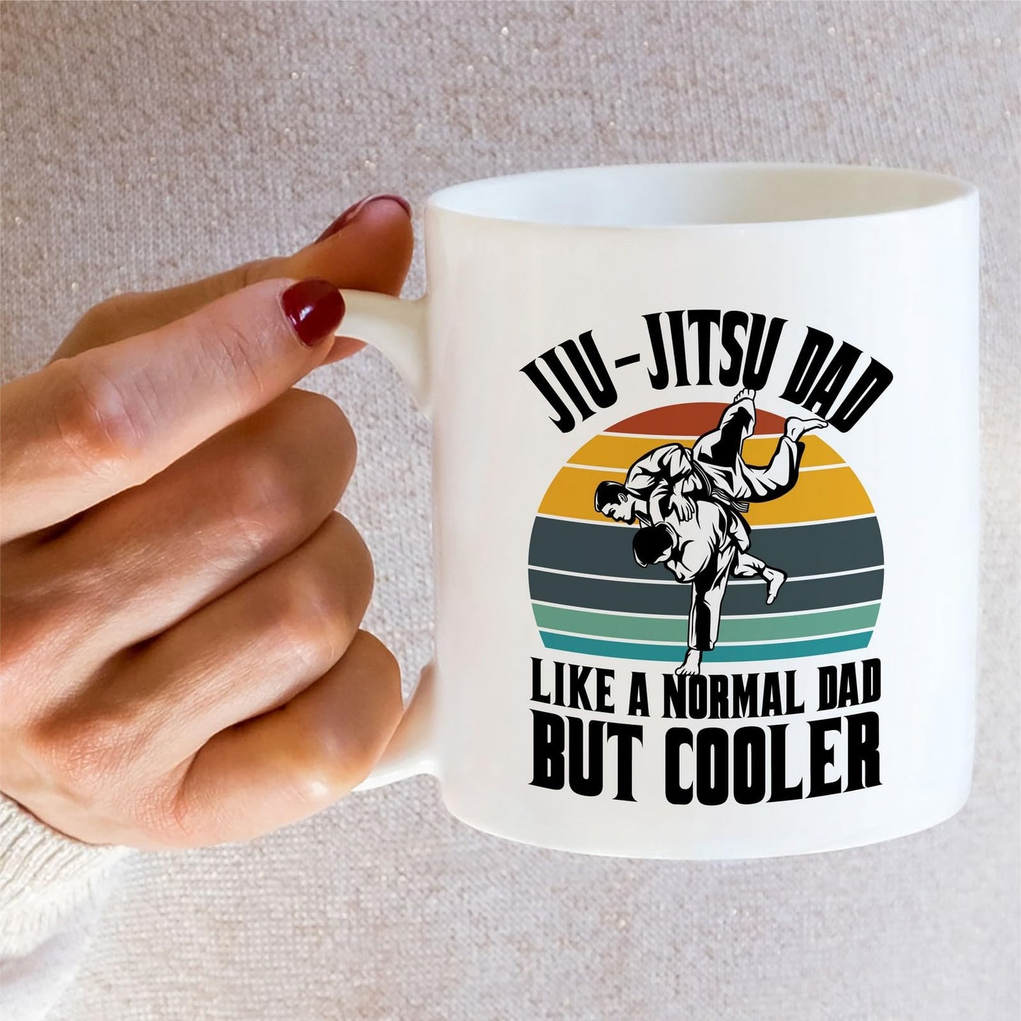 Funny Jiu | Ceramic Coffee Mug | Father's Day Gift | Stylish Printed Design | Tea & Coffee Cup | 11oz
