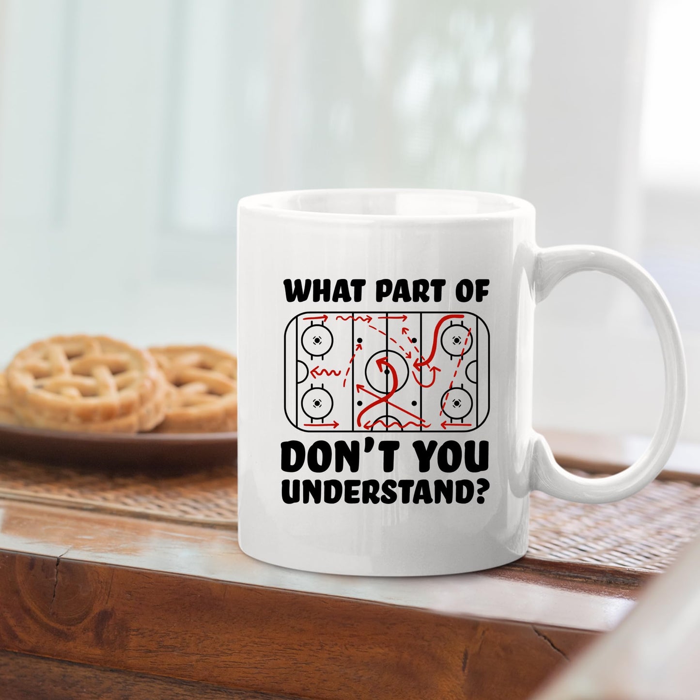 What Part of Don't You Understand Hockey Player Funny Sarcastic Coach For Hockey | Ceramic Coffee Mug | Father's Day Gift | Stylish Printed Design | Tea & Coffee Cup | 11oz