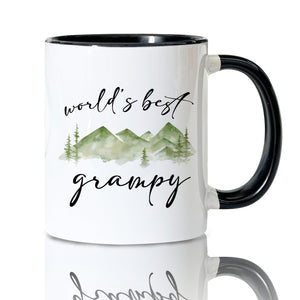 Grampy Coffee Mugs | Ceramic Coffee Mug | Father's Day Gift | Stylish Printed Design | Tea & Coffee Cup | 11oz | Black Two-Tone Design