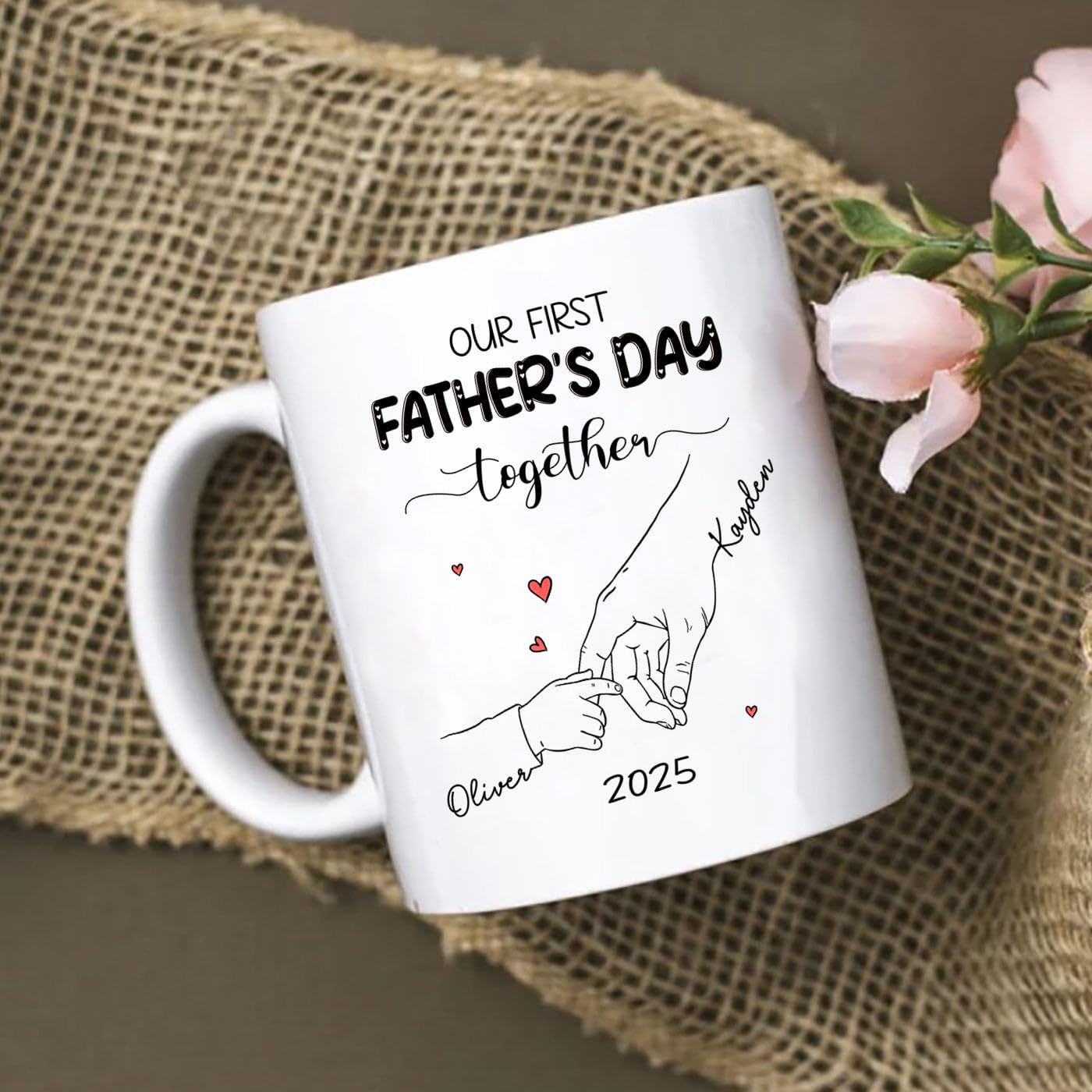 Our First Father's Day Together Tea | Ceramic Coffee Mug | Father's Day Gift | Stylish Printed Design | Tea & Coffee Cup | 11oz