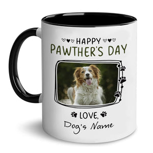 Personalized Dog Dad | Ceramic Coffee Mug | Father's Day Gift | Stylish Printed Design | Tea & Coffee Cup | 11oz | Black Two-Tone Design