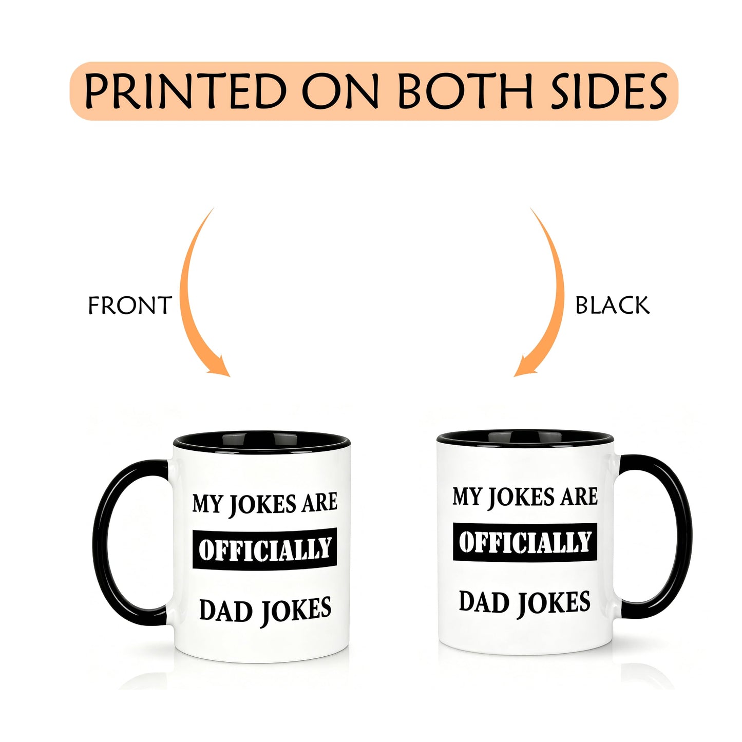 New Dad fathers day mug | Ceramic Coffee Mug | Father's Day Gift | Stylish Printed Design | Tea & Coffee Cup | 11oz | Black Two-Tone Design