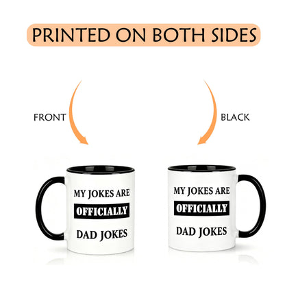 New Dad fathers day mug | Ceramic Coffee Mug | Father's Day Gift | Stylish Printed Design | Tea & Coffee Cup | 11oz | Black Two-Tone Design