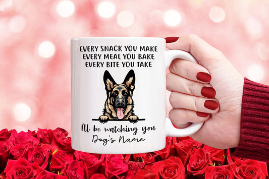 Personalized German Shepherd | Ceramic Coffee Mug | Father's Day Gift | Stylish Printed Design | Tea & Coffee Cup | 11oz