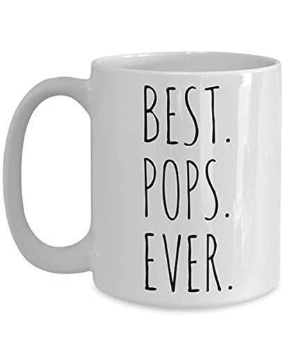 Best Pops Ever Mug Tea Hot Cocoa Coffee Novelty Cup Gift For Dad Granddad Christmas Birthday Fathers Day Thank You Presents