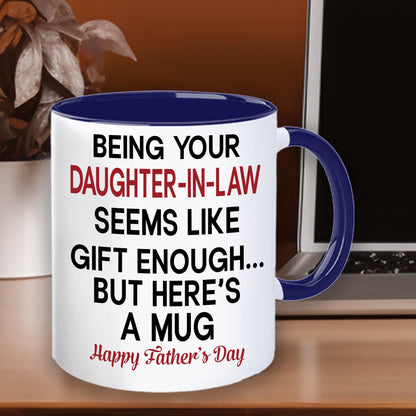 Custom Father | Ceramic Coffee Mug | Father's Day Gift | Stylish Printed Design | Tea & Coffee Cup | 11oz | Black Two-Tone Design