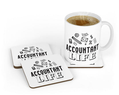 Funny Accountant Mug & Coaster Set: Accounting Life Gift
