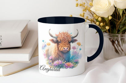 Highland Cow Mug - Personalised Cow Mug Cute