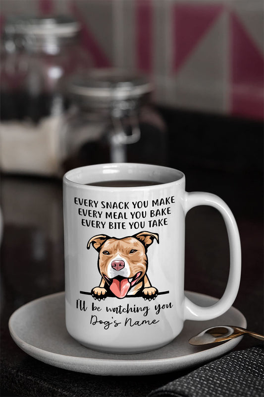 Personalized Red Nose American Pit Bull | Ceramic Coffee Mug | Father's Day Gift | Stylish Printed Design | Tea & Coffee Cup | 11oz