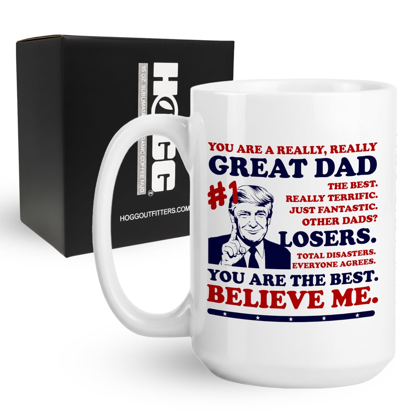 #1 Dad | Ceramic Coffee Mug | Father's Day Gift | Stylish Printed Design | Tea & Coffee Cup | 11oz
