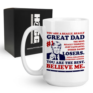 #1 Dad | Ceramic Coffee Mug | Father's Day Gift | Stylish Printed Design | Tea & Coffee Cup | 11oz