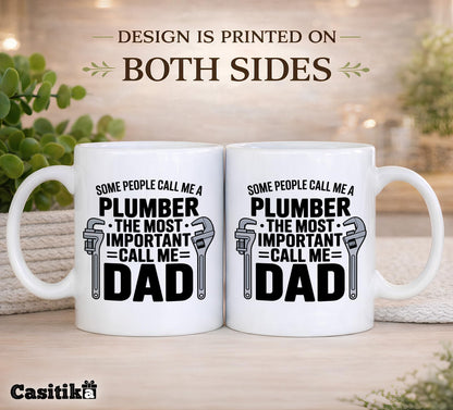 Plumber Dad Coffee . Funny Trade Father from Kids for | Ceramic Coffee Mug | Father's Day Gift | Stylish Printed Design | Tea & Coffee Cup | 11oz