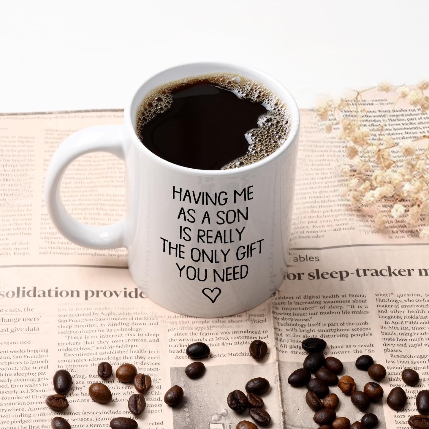 for Mom from Son | Ceramic Coffee Mug | Father's Day Gift | Stylish Printed Design | Tea & Coffee Cup | 11oz