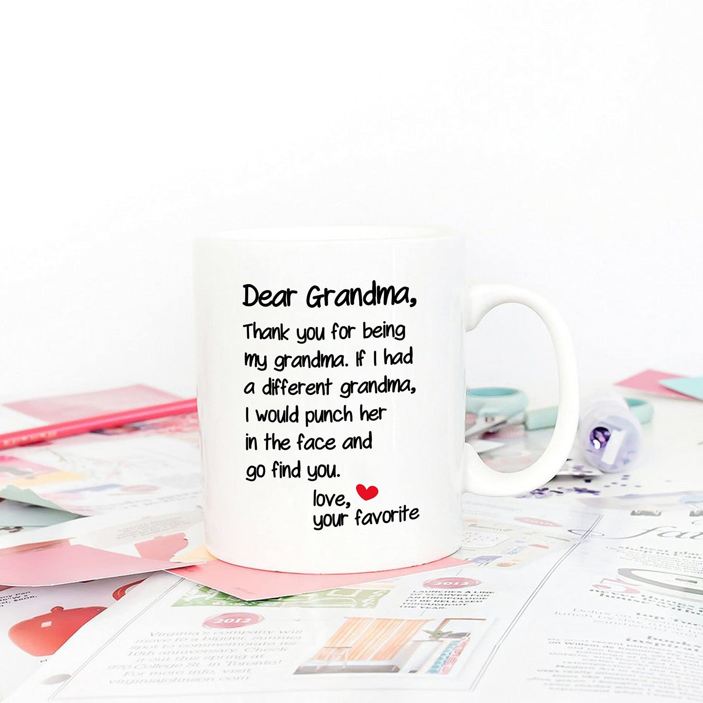 Mother's Day Funny Grandma from Grandson Granddaughter | Ceramic Coffee Mug | Father's Day Gift | Stylish Printed Design | Tea & Coffee Cup | 11oz