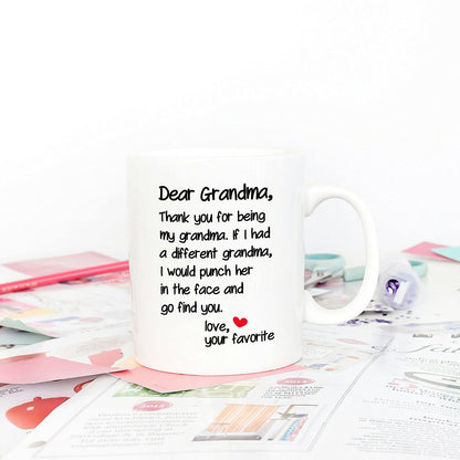 Mother's Day Funny Grandma from Grandson Granddaughter | Ceramic Coffee Mug | Father's Day Gift | Stylish Printed Design | Tea & Coffee Cup | 11oz