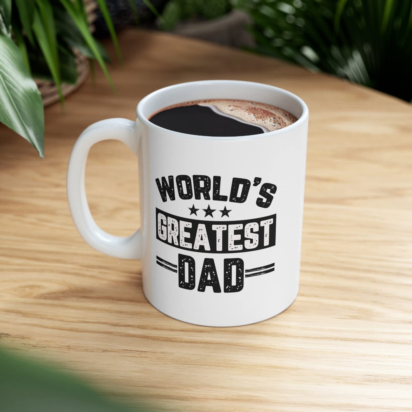 Mugs for Dad Father's Day Worlds Best | Ceramic Coffee Mug | Father's Day Gift | Stylish Printed Design | Tea & Coffee Cup | 11oz