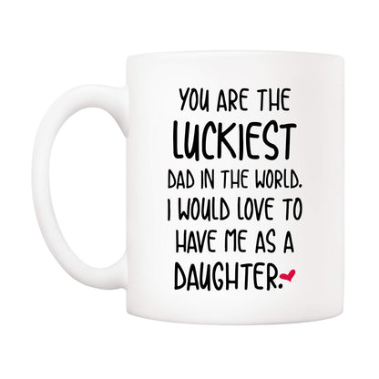 Funny Father's Day Dad | Ceramic Coffee Mug | Father's Day Gift | Stylish Printed Design | Tea & Coffee Cup | 11oz