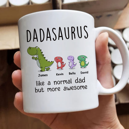 Personalized DADASAURUS | Ceramic Coffee Mug | Father's Day Gift | Stylish Printed Design | Tea & Coffee Cup | 11oz