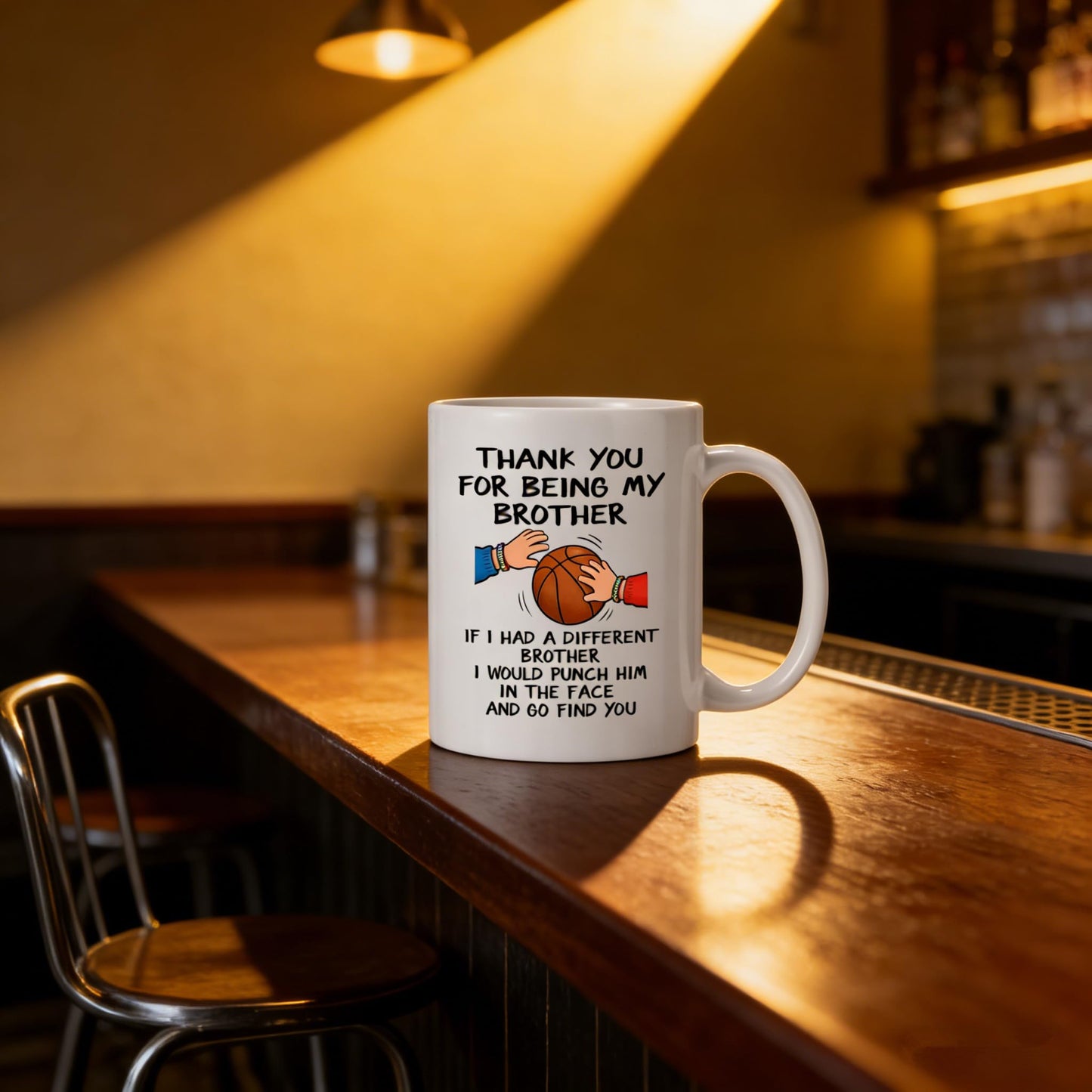 Funny Brother Thank You For Being My Brother Double Sided for Brothers Sibling Father's Day | Ceramic Coffee Mug | Father's Day Gift | Stylish Printed Design | Tea & Coffee Cup | 11oz