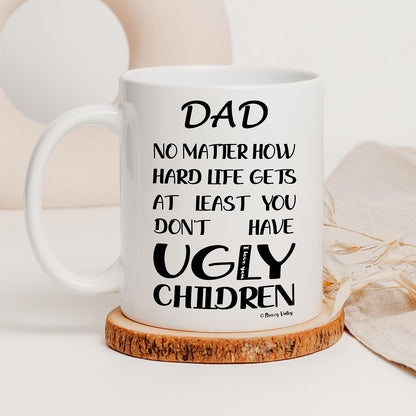 Dad from Daughter Son Wifeï¼Œ Funny for Dadï¼ŒUnique for Father Husband Men Him | Ceramic Coffee Mug | Father's Day Gift | Stylish Printed Design | Tea & Coffee Cup | 11oz