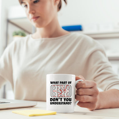 What Part of Don't You Understand Hockey Player Funny Sarcastic Coach For Hockey | Ceramic Coffee Mug | Father's Day Gift | Stylish Printed Design | Tea & Coffee Cup | 11oz