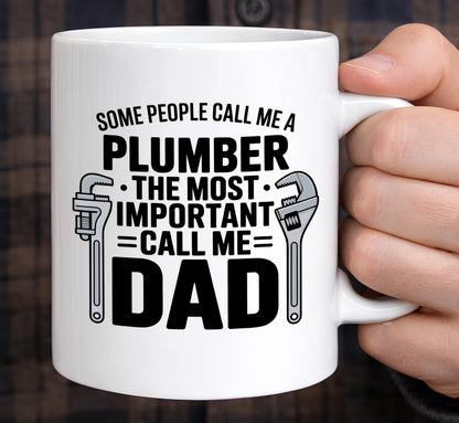 Plumber Dad Coffee . Funny Trade Father from Kids for | Ceramic Coffee Mug | Father's Day Gift | Stylish Printed Design | Tea & Coffee Cup | 11oz
