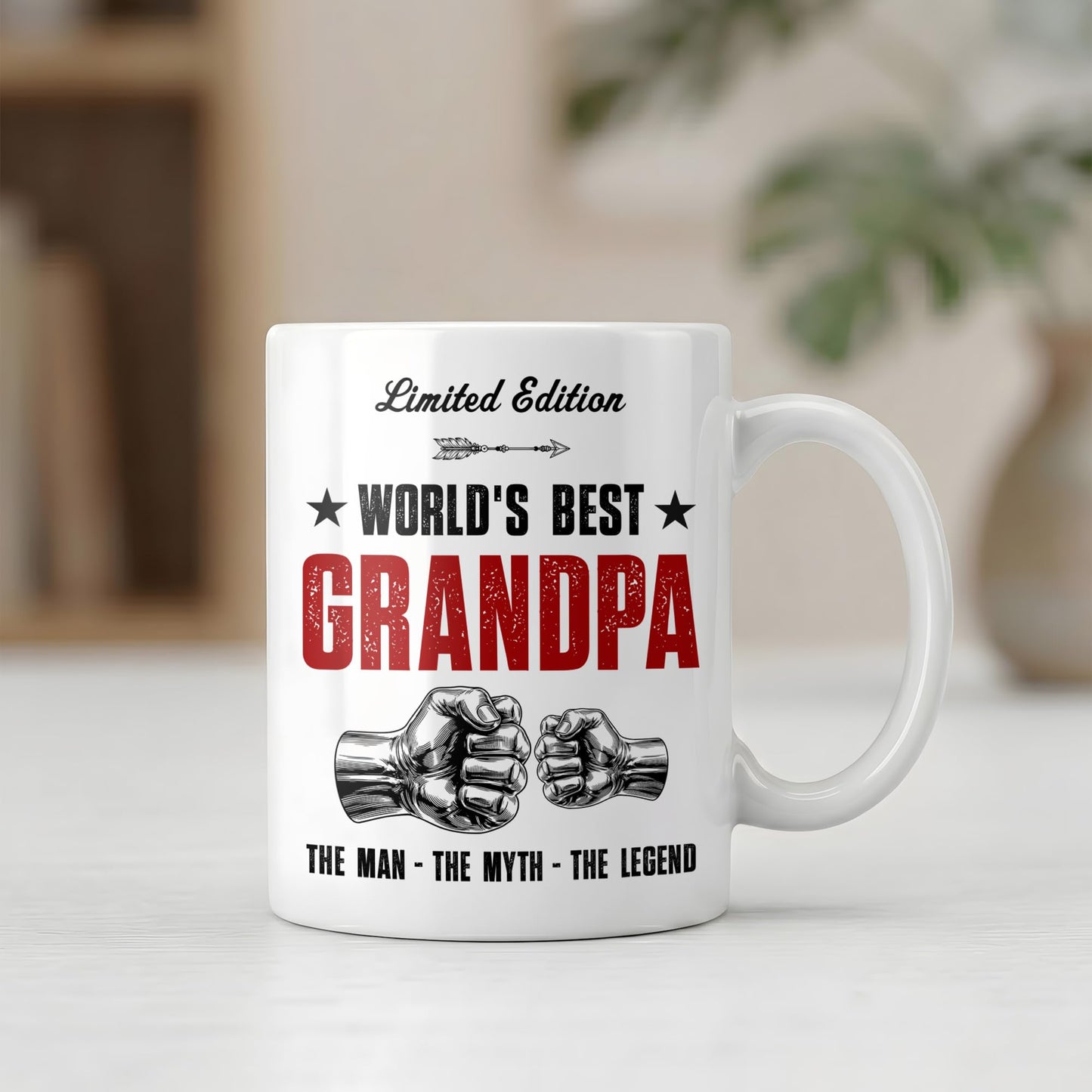 Worlds Greatest Grandpa | Ceramic Coffee Mug | Father's Day Gift | Stylish Printed Design | Tea & Coffee Cup | 11oz