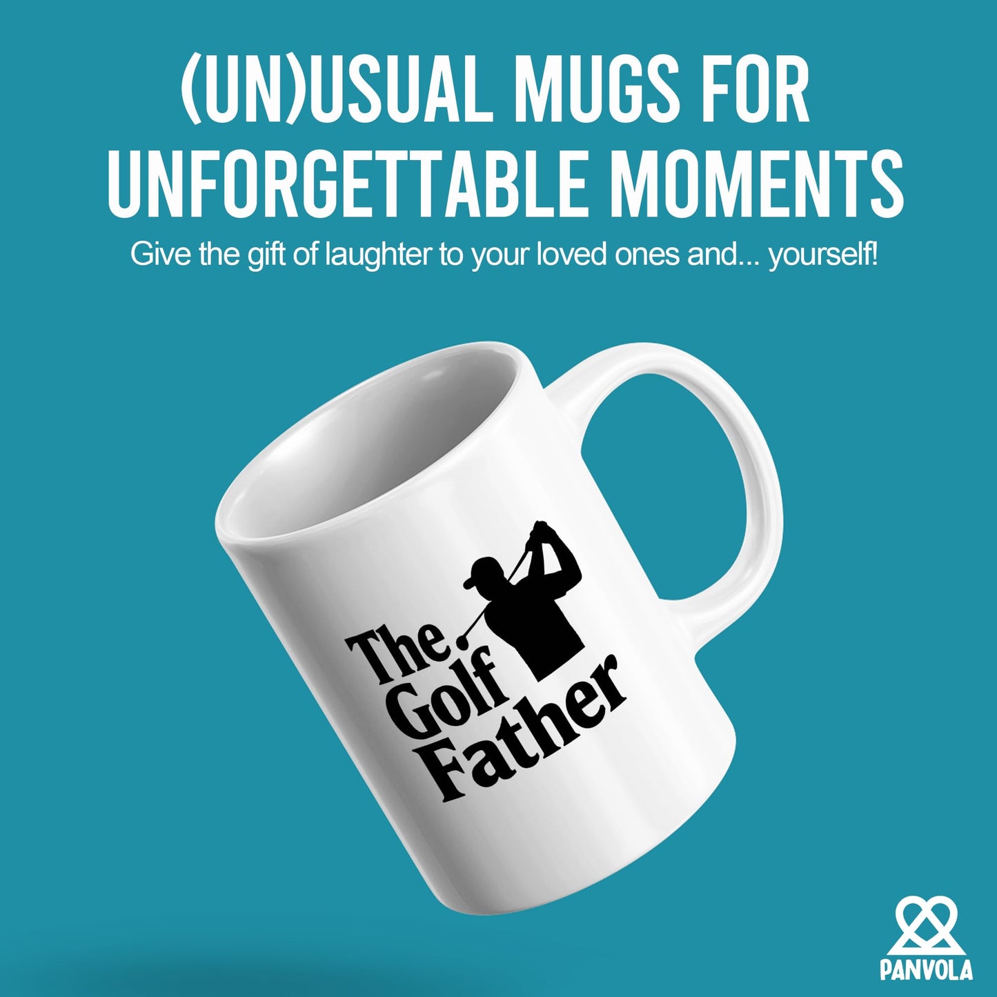 The Golf Father Funny Golf For Dad Husband From Wife Son Daughter Novelty Drinkware White | Ceramic Coffee Mug | Father's Day Gift | Stylish Printed Design | Tea & Coffee Cup | 11oz
