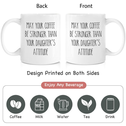 Funny for Parents | Ceramic Coffee Mug | Father's Day Gift | Stylish Printed Design | Tea & Coffee Cup | 11oz