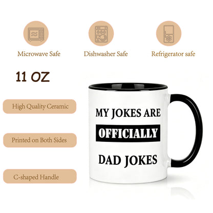 New Dad fathers day mug | Ceramic Coffee Mug | Father's Day Gift | Stylish Printed Design | Tea & Coffee Cup | 11oz | Black Two-Tone Design