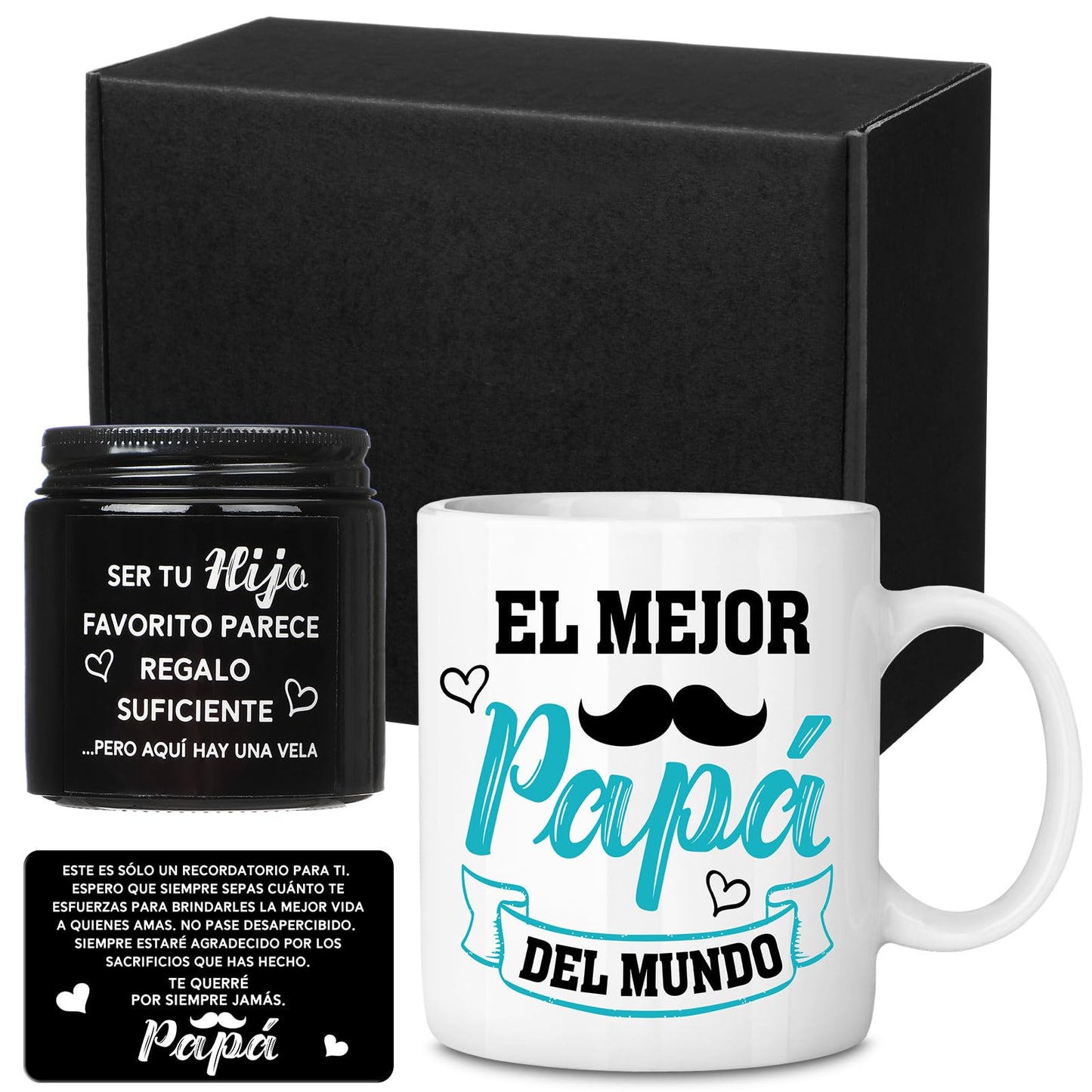 3 Pcs Father's Day for Dad in Spanish | Ceramic Coffee Mug | Father's Day Gift | Stylish Printed Design | Tea & Coffee Cup | 11oz