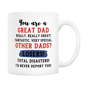Funny Best Dad Even Themed - Hilarious Ideal for Fatherâ€™s Day - Great Dad | Ceramic Coffee Mug | Father's Day Gift | Stylish Printed Design | Tea & Coffee Cup | 11oz
