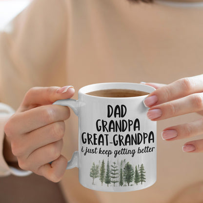 Great Grandpa | Ceramic Coffee Mug | Father's Day Gift | Stylish Printed Design | Tea & Coffee Cup | 11oz