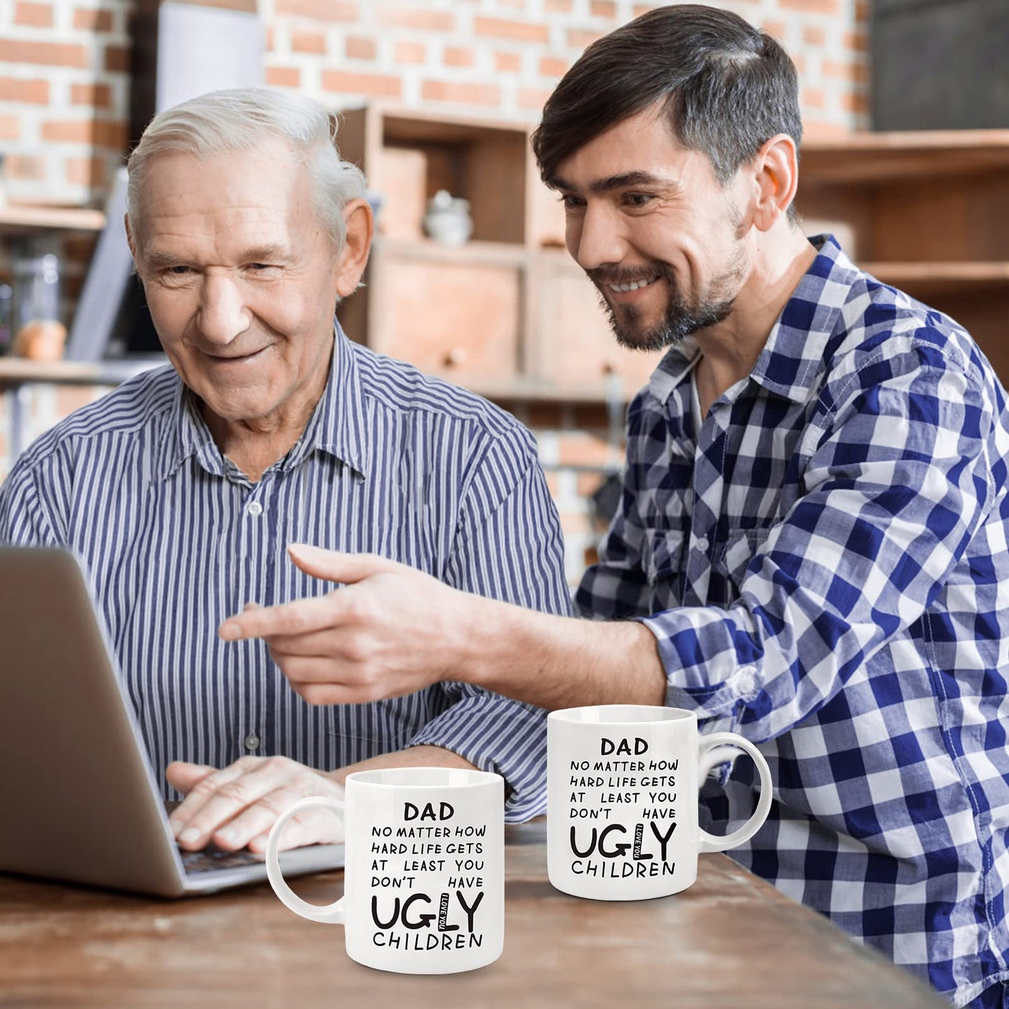 Dad from Daughter Son Wife | Ceramic Coffee Mug | Father's Day Gift | Stylish Printed Design | Tea & Coffee Cup | 11oz