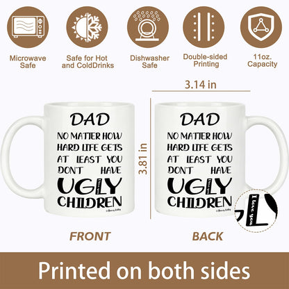 Dad from Daughter Son Wifeï¼Œ Funny for Dadï¼ŒUnique for Father Husband Men Him | Ceramic Coffee Mug | Father's Day Gift | Stylish Printed Design | Tea & Coffee Cup | 11oz