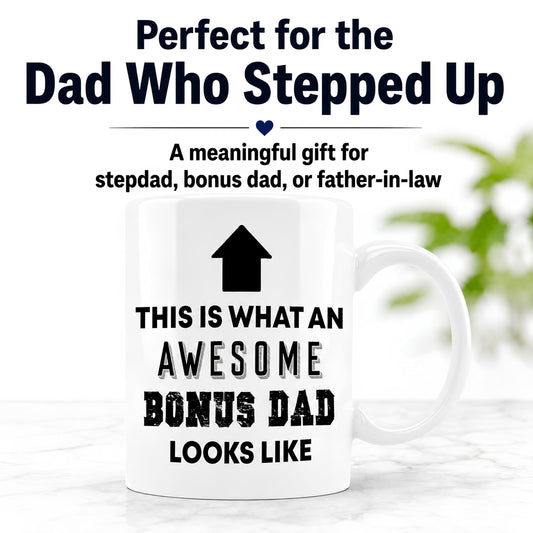 Step Dad | Ceramic Coffee Mug | Father's Day Gift | Stylish Printed Design | Tea & Coffee Cup | 11oz