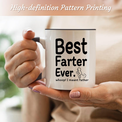 Funny for Dad Funny for Dad from Daughter Son | Ceramic Coffee Mug | Father's Day Gift | Stylish Printed Design | Tea & Coffee Cup | 11oz | Black Two-Tone Design