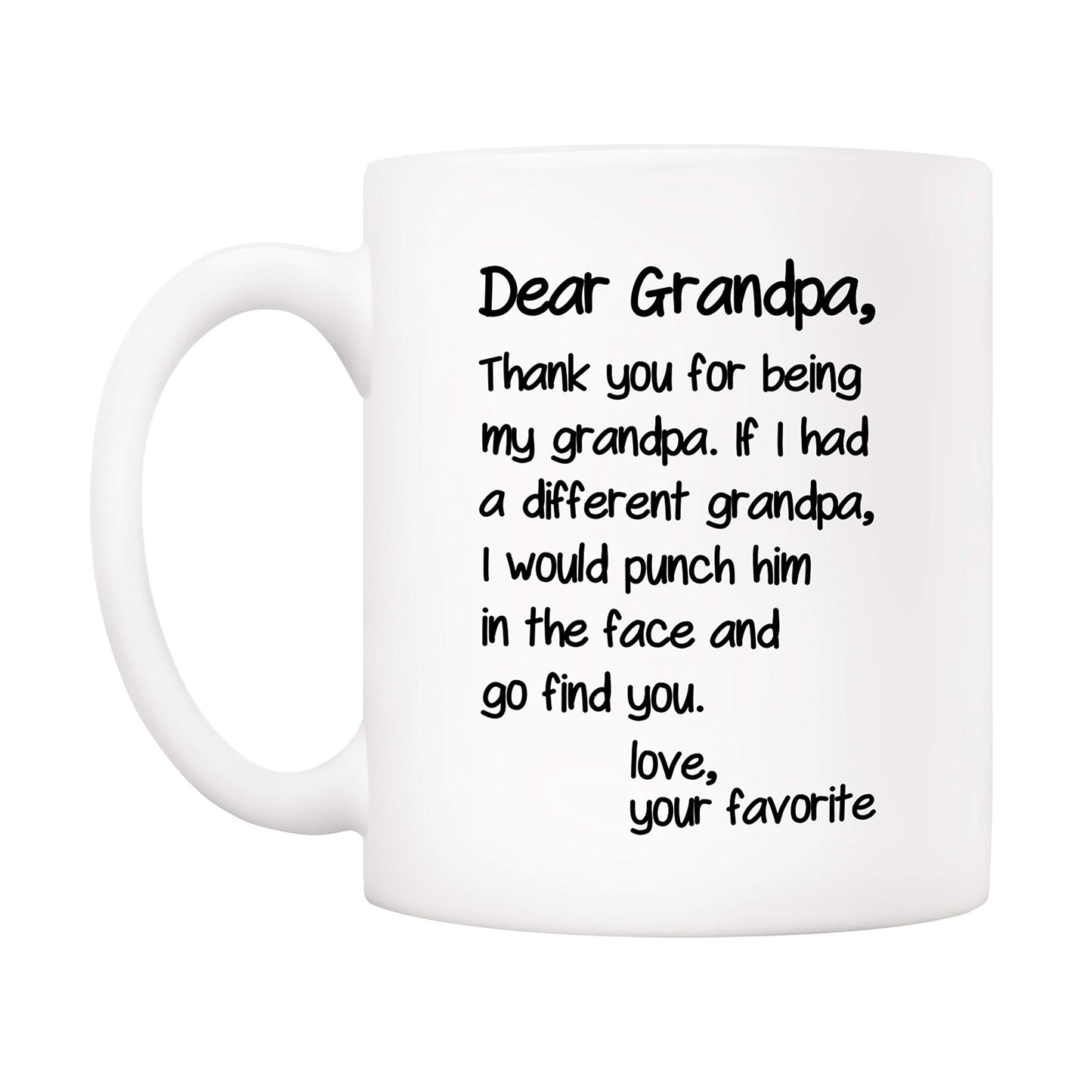 Father's Day Funny Grandpa from Grandson Granddaughter | Ceramic Coffee Mug | Father's Day Gift | Stylish Printed Design | Tea & Coffee Cup | 11oz