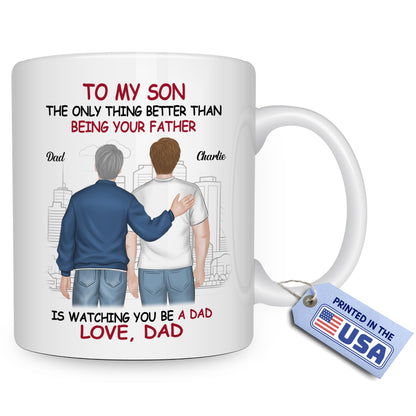To My Son | Ceramic Coffee Mug | Father's Day Gift | Stylish Printed Design | Tea & Coffee Cup | 11oz