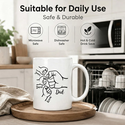 for Dad from Daughter Son | Ceramic Coffee Mug | Father's Day Gift | Stylish Printed Design | Tea & Coffee Cup | 11oz